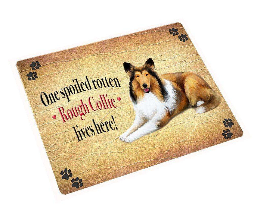 Rough Collie Spoiled Rotten Dog Large Refrigerator / Dishwasher Magnet 11.5" x 17.6"
