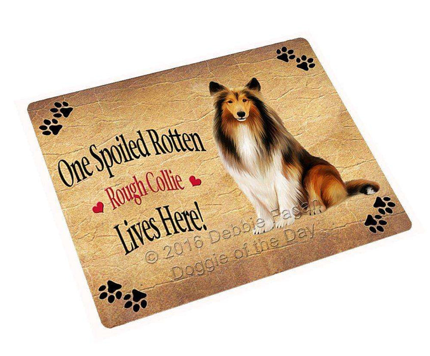 Rough Collie Spoiled Rotten Dog Refrigerator Magnet