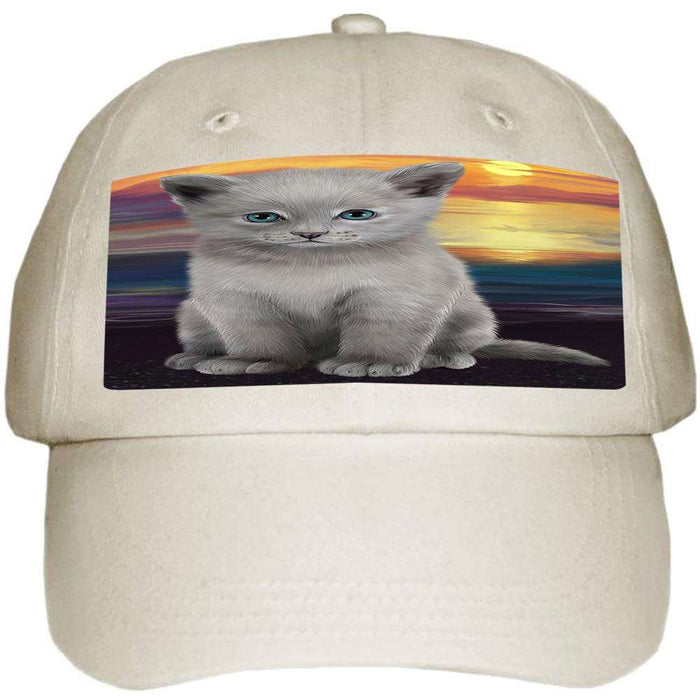 Russian Blue Cat Ball Hat Cap HAT59034