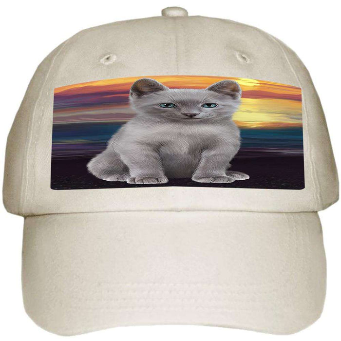 Russian Blue Cat Ball Hat Cap HAT59037