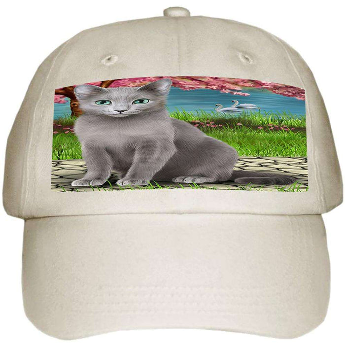 Russian Blue Cat Ball Hat Cap HAT59046