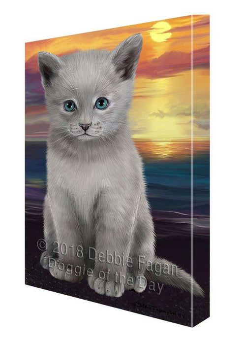 Russian Blue Cat Canvas Print Wall Art Décor CVS83168