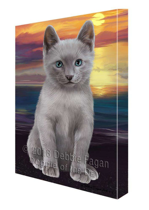 Russian Blue Cat Canvas Print Wall Art Décor CVS83177