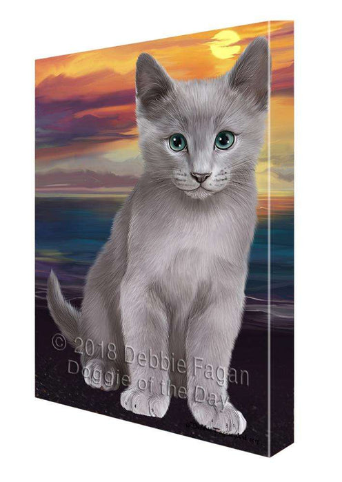 Russian Blue Cat Canvas Print Wall Art Décor CVS83186