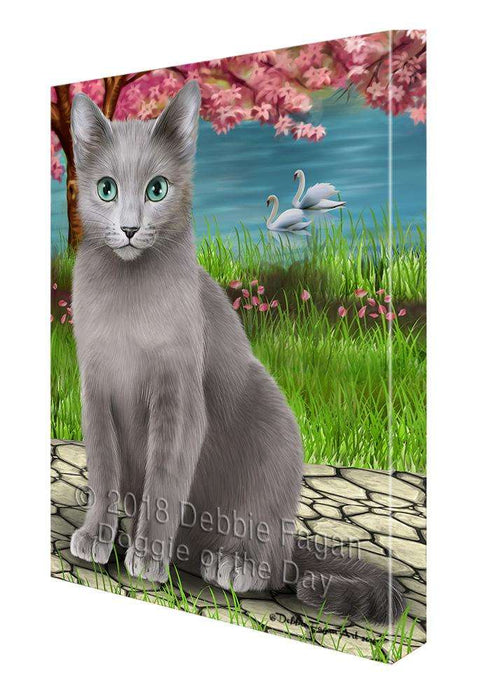 Russian Blue Cat Canvas Print Wall Art Décor CVS83204