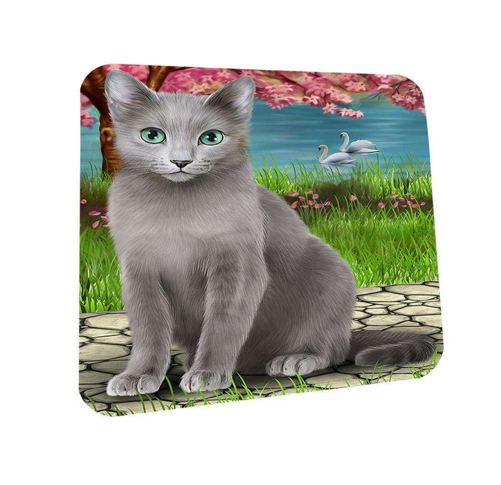 Russian Blue Cat Coasters Set of 4 CST51730