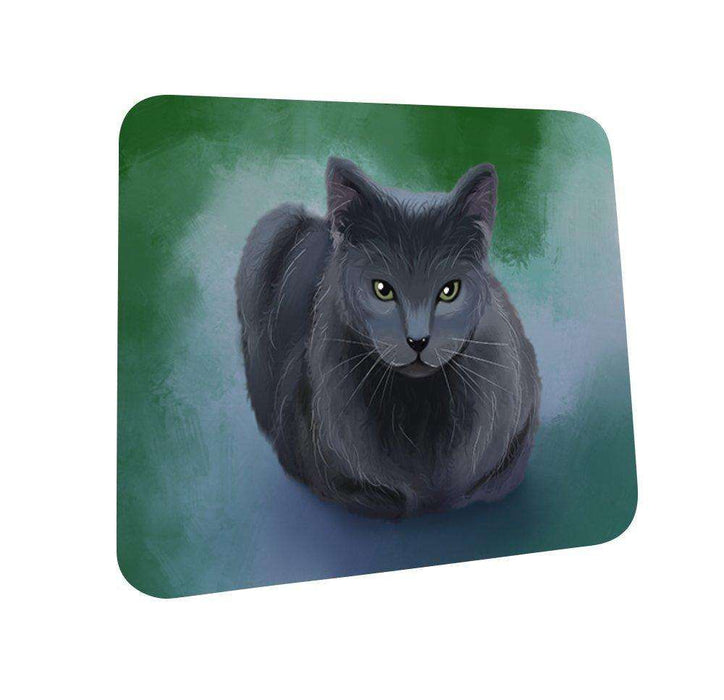 Russian Blue Cat Coasters Set of 4