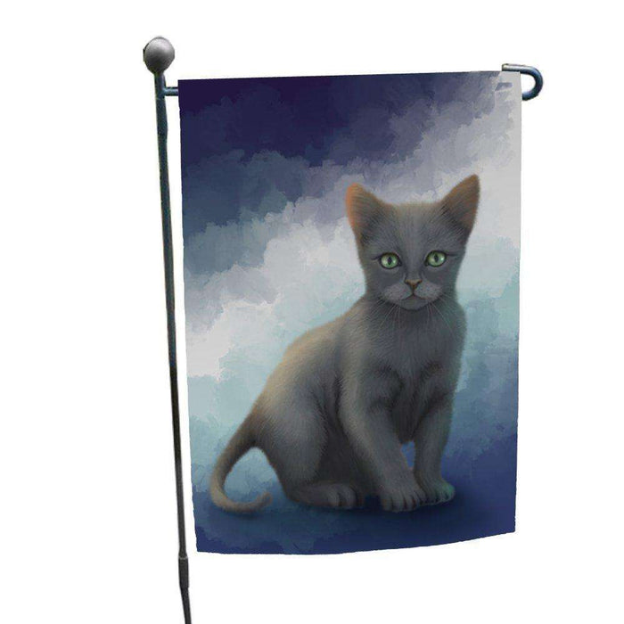 Russian Blue Cat Garden Flag