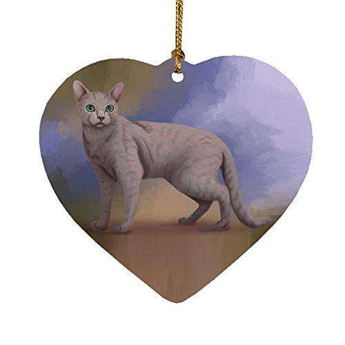 Russian Blue Cat Heart Christmas Ornament HPOR48090