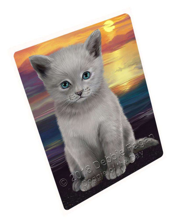 Russian Blue Cat Large Refrigerator / Dishwasher Magnet RMAG71100