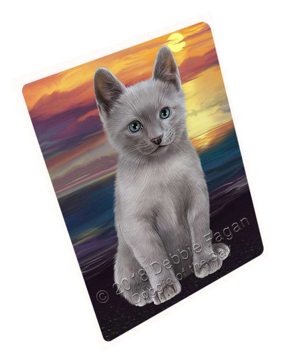 Russian Blue Cat Large Refrigerator / Dishwasher Magnet RMAG71106