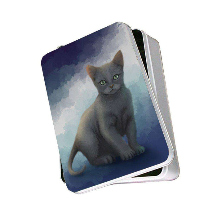Russian Blue Cat Photo Storage Tin PITN48089