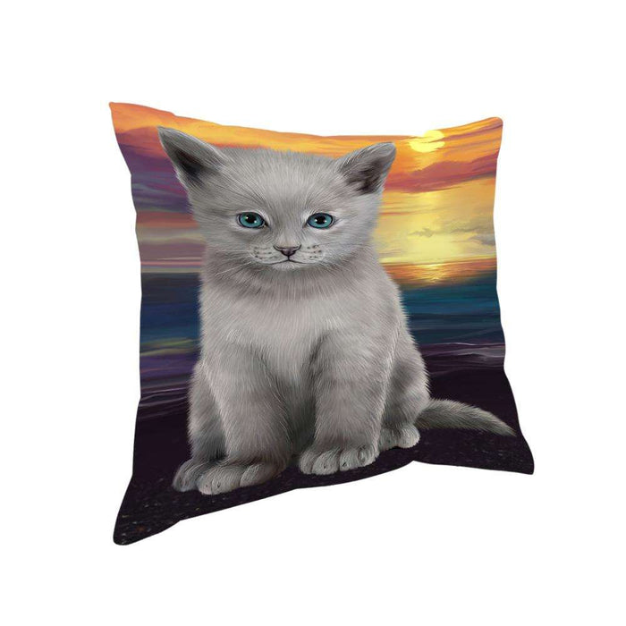 Russian Blue Cat Pillow PIL63432