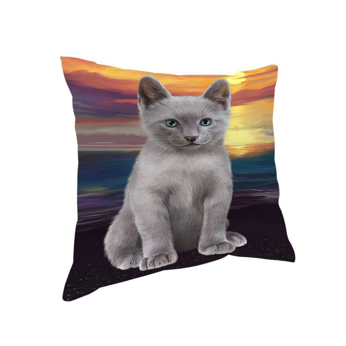 Russian Blue Cat Pillow PIL63436