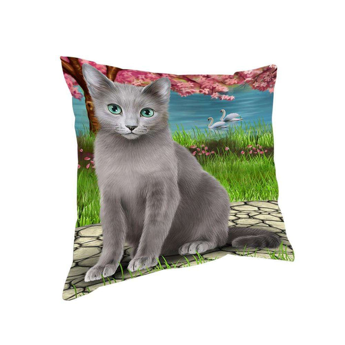 Russian Blue Cat Pillow PIL63448