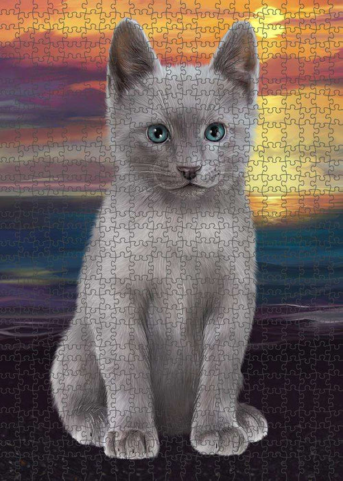 Russian Blue Cat Puzzle with Photo Tin PUZL59391