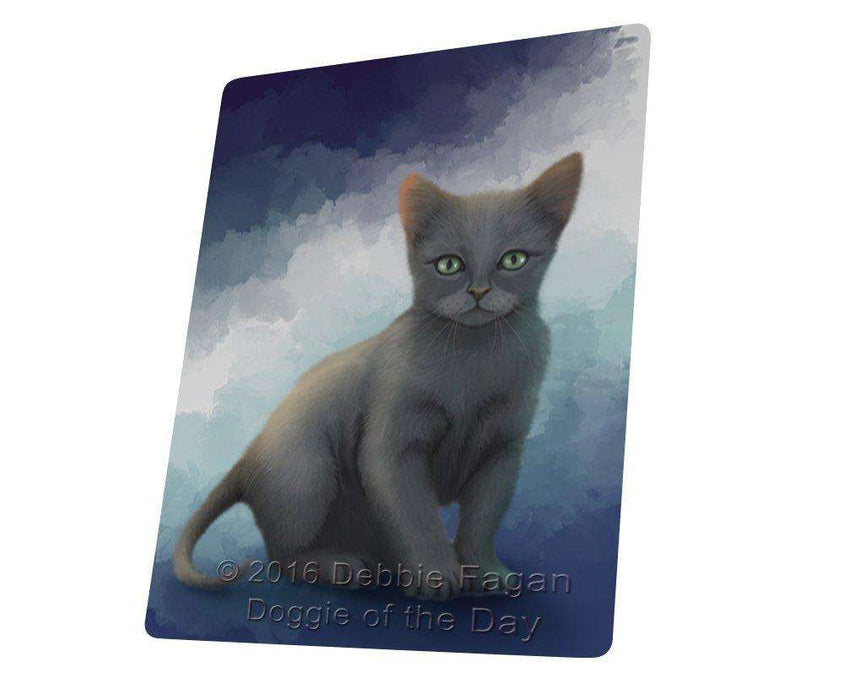 Russian Blue Cat Tempered Cutting Board C48243