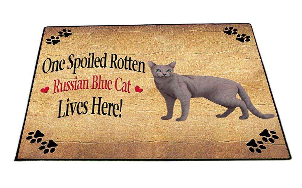 Russian Blue Spoiled Rotten Cat Indoor/Outdoor Floormat