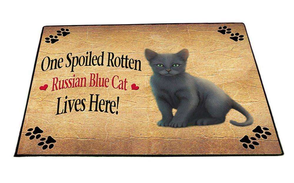 Russian Blue Spoiled Rotten Cat Indoor/Outdoor Floormat