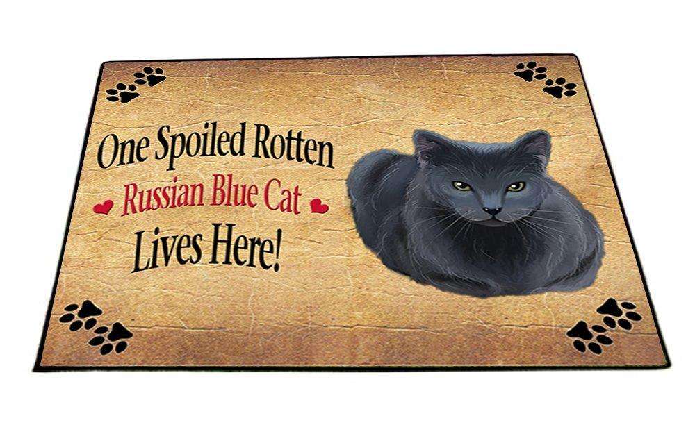 Russian Blue Spoiled Rotten Cat Indoor/Outdoor Floormat