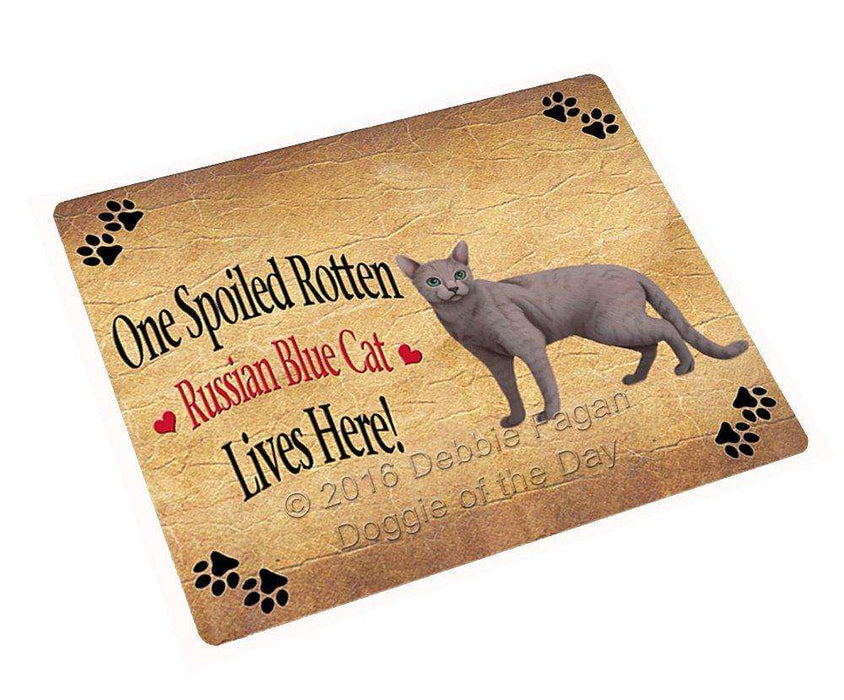 Russian Blue Spoiled Rotten Cat Magnet Mini (3.5" x 2")