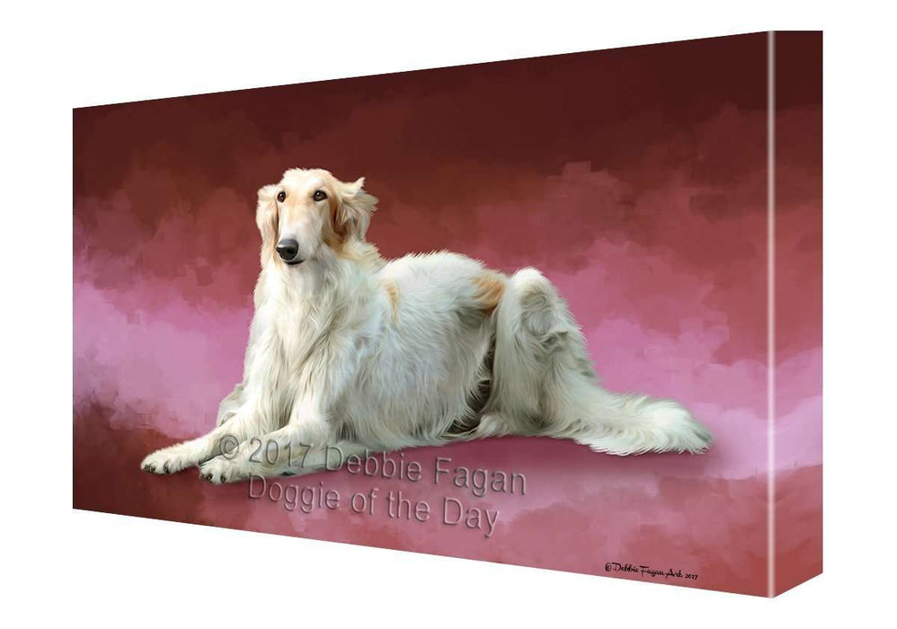 Russian Borzoi Greyhound Dog Canvas Wall Art D092
