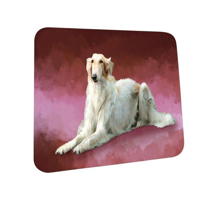 Russian Borzoi Greyhound Dog Coasters Set of 4