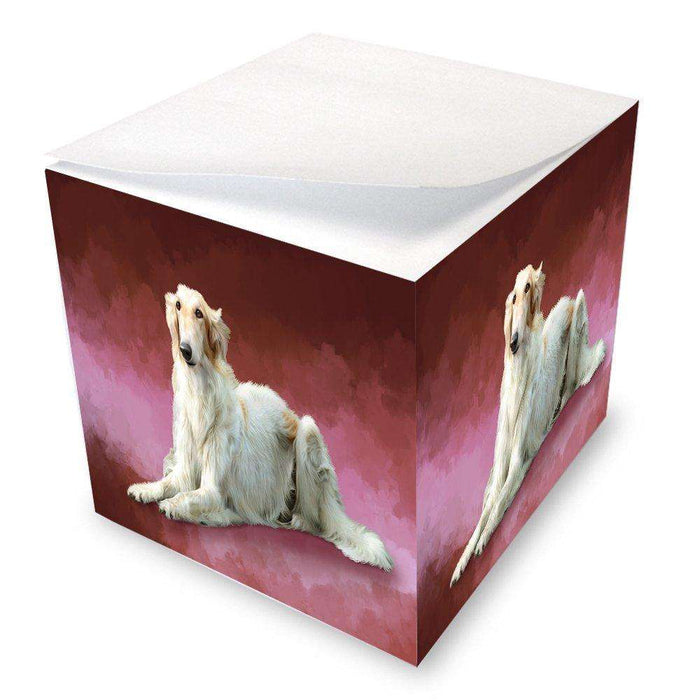 Russian Borzoi Greyhound Dog Note Cube NOC48091
