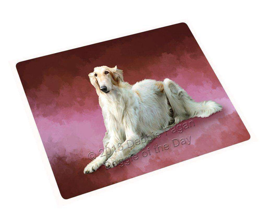 Russian Borzoi Greyhound Dog Tempered Cutting Board C48249