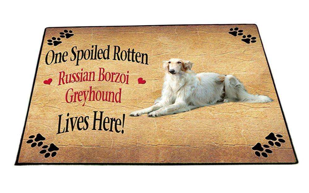 Russian Borzoi Greyhound Spoiled Rotten Dog Indoor/Outdoor Floormat