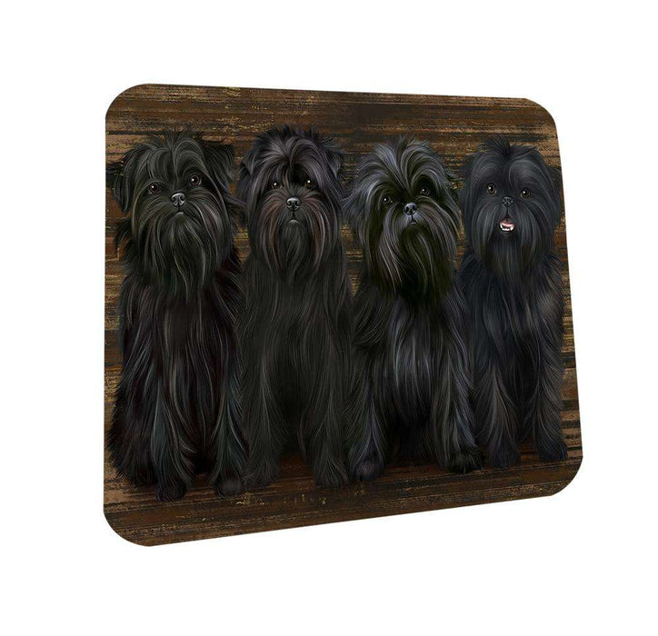 Rustic 4 Affenpinschers Dog Coasters Set of 4 CST49529