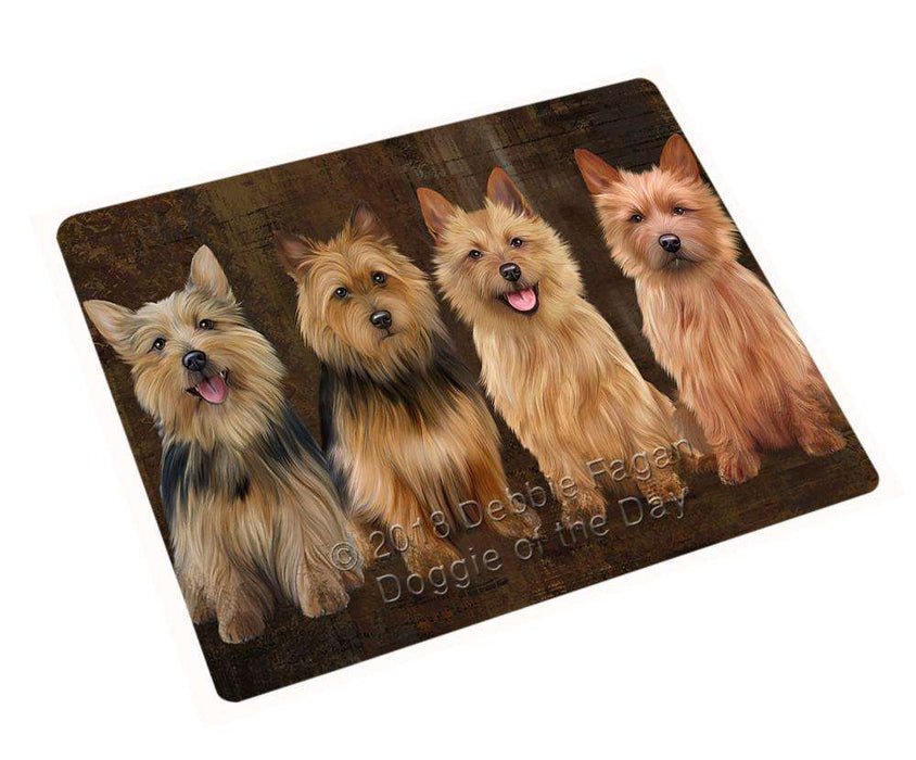 Rustic 4 Australian Terriers Dog Blanket BLNKT106527