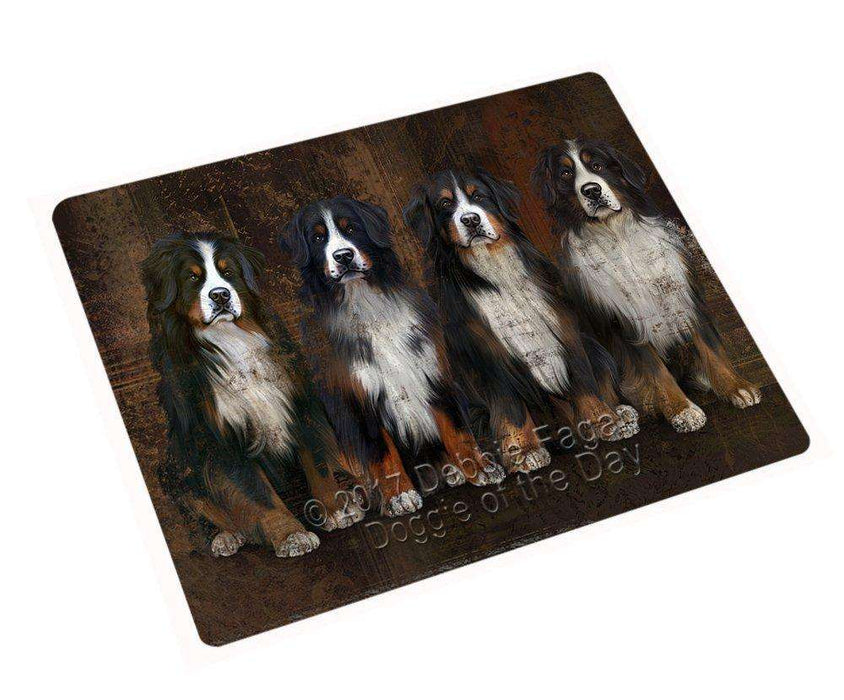 Rustic 4 Bernese Mountain Dogs Magnet Mini (3.5" x 2") MAGA48630