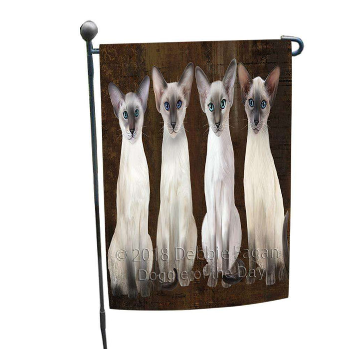 Rustic 4 Blue Point Siamese Cats Garden Flag GFLG54420