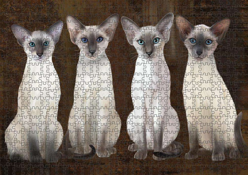 Rustic 4 Blue Point Siamese Cats Puzzle  PUZL84588