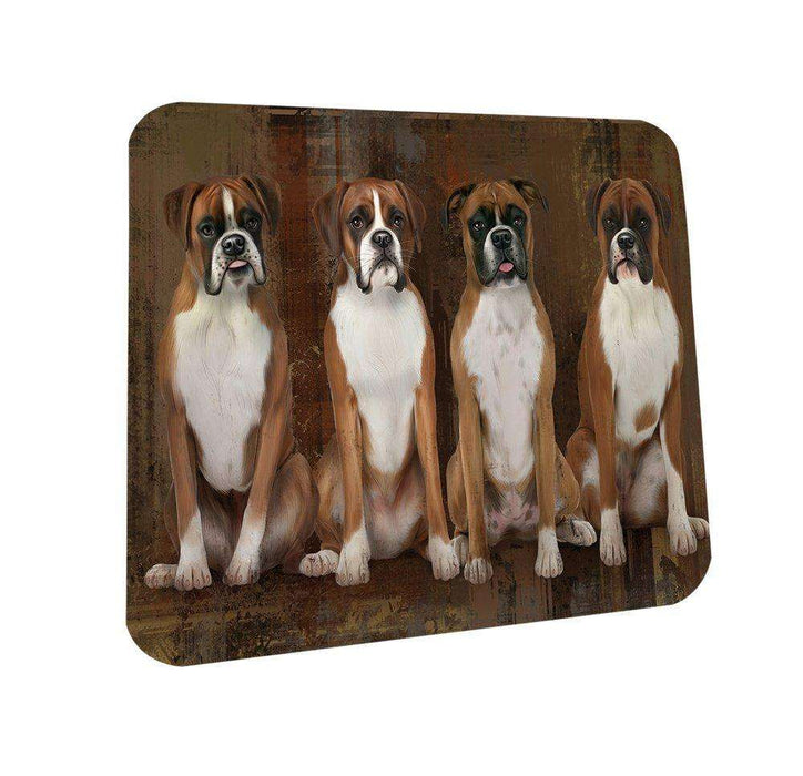 Rustic 4 Boxers Dog Coasters Set of 4 CST48136
