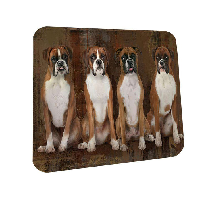 Rustic 4 Boxers Dog Coasters Set of 4 CST50852