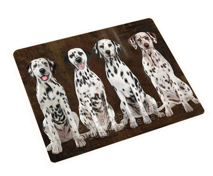 Rustic 4 Dalmatians Dog Blanket BLNKT106572