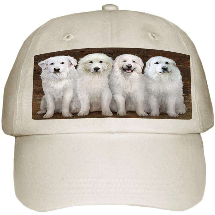 Rustic 4 Great Pyrenees Dog Ball Hat Cap HAT52461