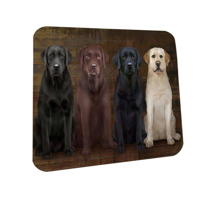 Rustic 4 Labrador Retrievers Dog Coasters Set of 4 CST48208