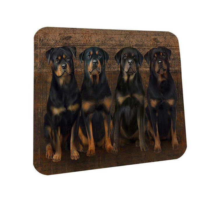 Rustic 4 Rottweilers Dog Coasters Set of 4 CST48220