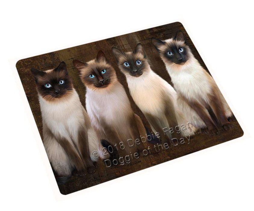 Rustic 4 Siamese Cats Cutting Board C67545