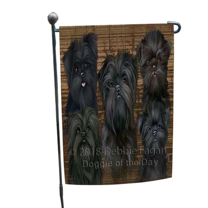 Rustic 5 Affenpinschers Dog Garden Flag GFLG50172