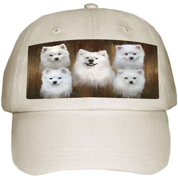 Rustic 5 American Eskimos Dog Ball Hat Cap HAT52056