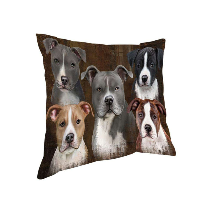 Rustic 5 American Staffordshire Terrier Dog Pillow PIL73120