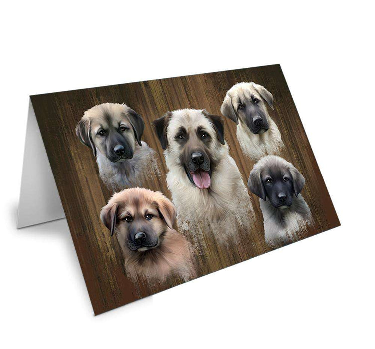 Rustic 5 Anatolian Shepherds Dog Handmade Artwork Assorted Pets Greeting Cards and Note Cards with Envelopes for All Occasions and Holiday Seasons GCD52643