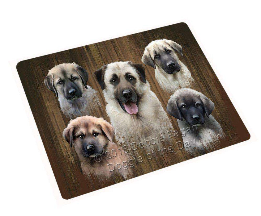 Rustic 5 Anatolian Shepherds Dog Magnet Mini (3.5" x 2") MAG52482