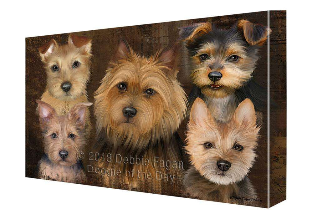 Rustic 5 Australian Terrier Dog Canvas Print Wall Art Décor CVS104975
