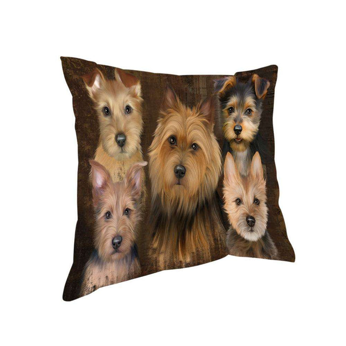 Rustic 5 Australian Terrier Dog Pillow PIL73124
