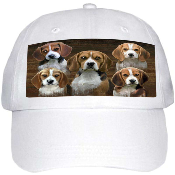 Rustic 5 Beagles Dog Ball Hat Cap HAT52074